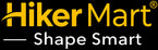 Hiker Mart logo with tagline 'Shape Smart' on a black background