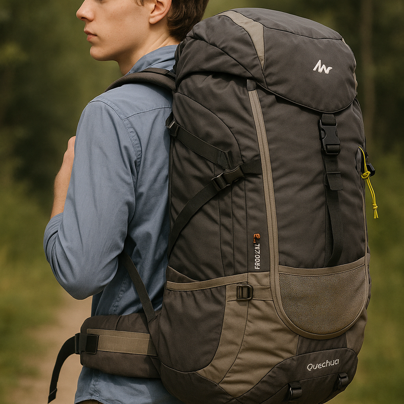 Mega Adventure Deal – 65L Hiking Bag(Aluminum Rods) + String Bag + Rain Coat | Save 1000 with HikerMart