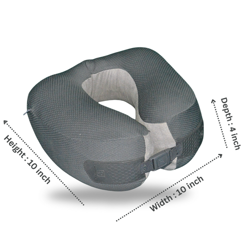 Go Travel Super Supportive Ergonomic Memory Foam Neck Pillow – Grey