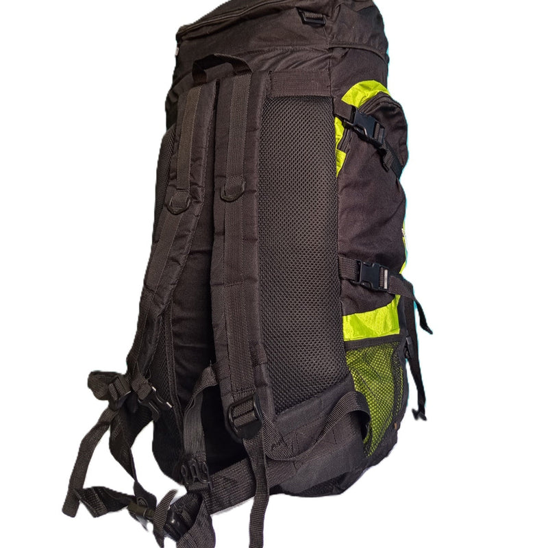 70L Trekking Backpack – Green/Black | Rugged & Spacious