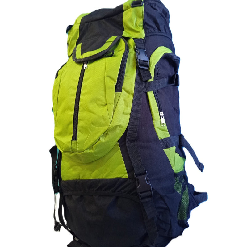 70L Trekking Backpack – Green/Black | Rugged & Spacious