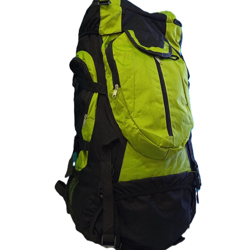 70L Trekking Backpack – Green/Black | Rugged & Spacious