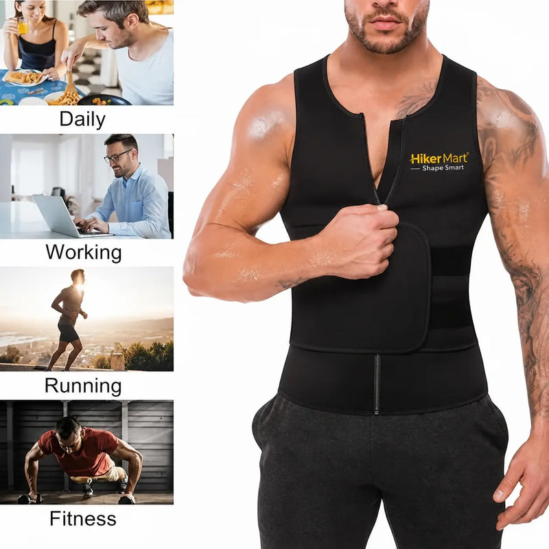 Hot Shapper Zipper Shirt with Belt For Men | HikerMart