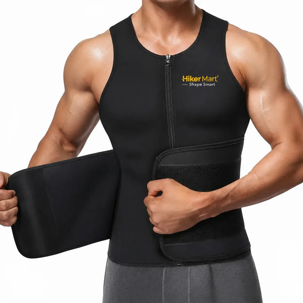 Hot Shapper Zipper Shirt with Belt For Men | HikerMart