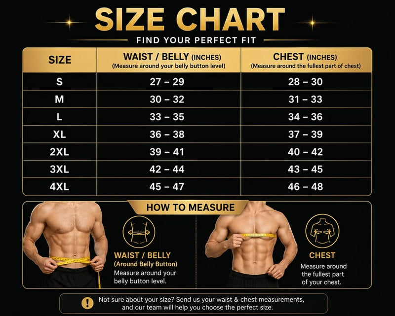 HikerMart® Pro-Zipper + Dual Strap Thermal Waist Trainer For Men