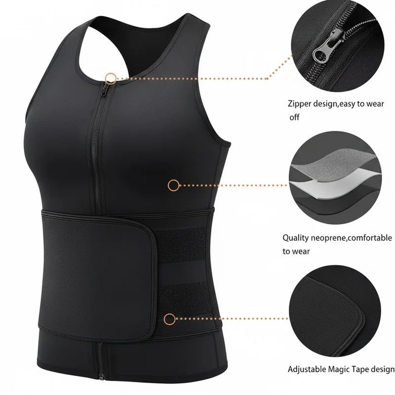 Hot Shapper Zipper Shirt with Belt For Men | HikerMart